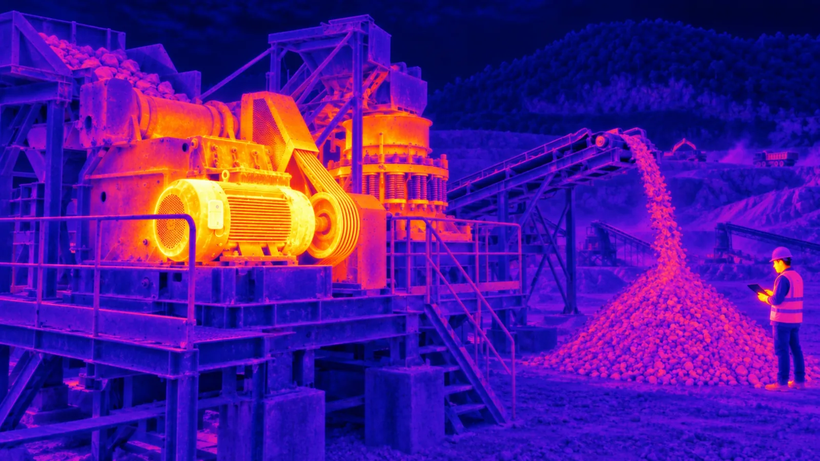 Crusher station, thermal view